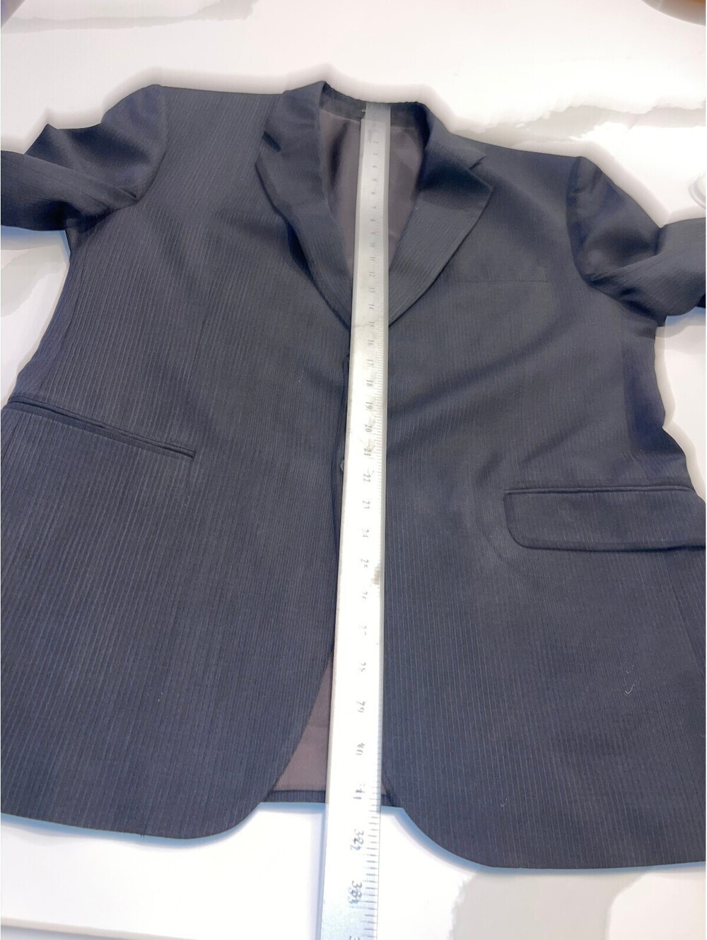DESIGNER JONES NEW YORK 2 BUTTON 100% WOOL DRY CLEAN GRAY DRESS SUIT JACKET 42R